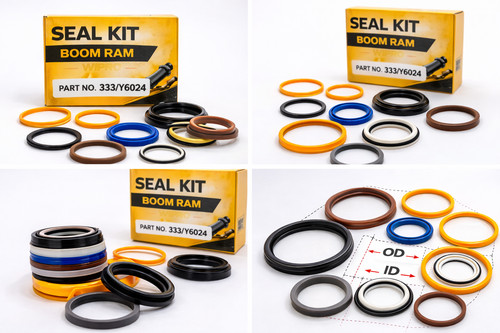 Jcb hydraulic boom ram - hydraulic, seal